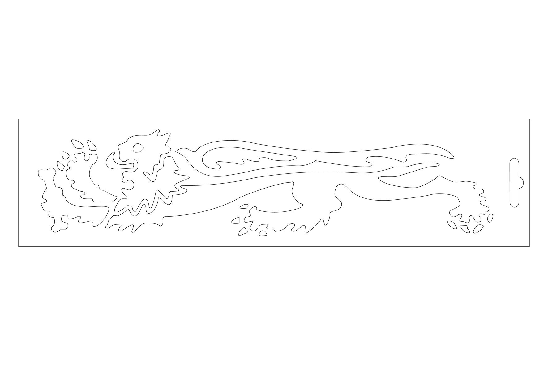 Autocollant Malossi "Lion" blanc 24cm gauche