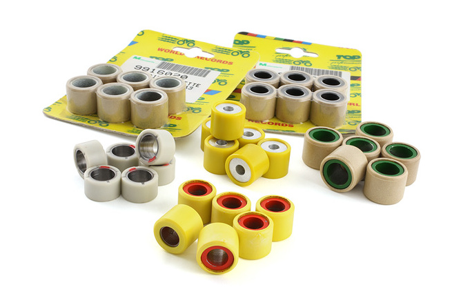 Galets Top Performances Maxiscooter 23x18mm (x6), 22,0g noir