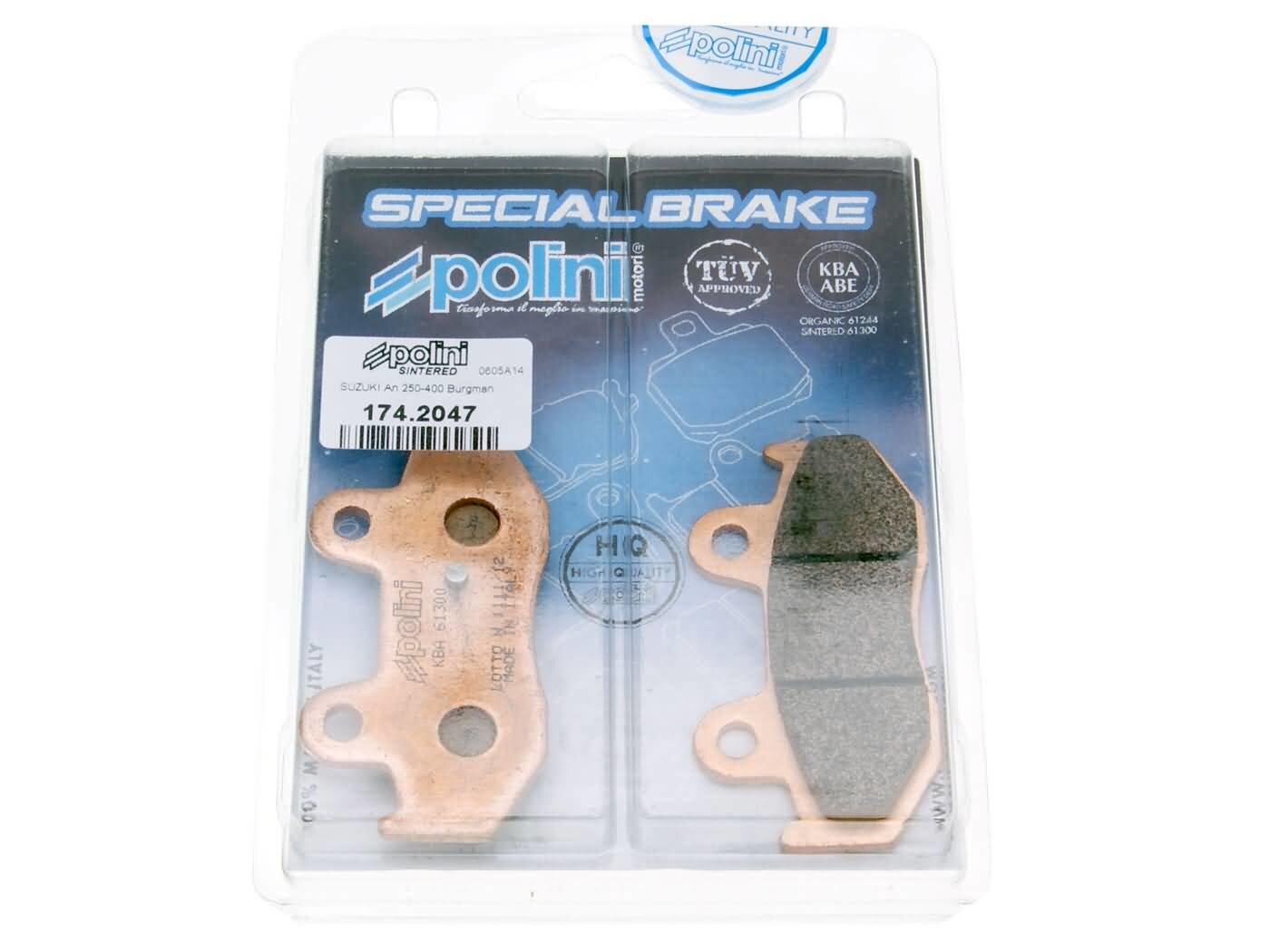 Plaquettes de frein arrière Polini Sintered Suzuki Burgman 2001-2006