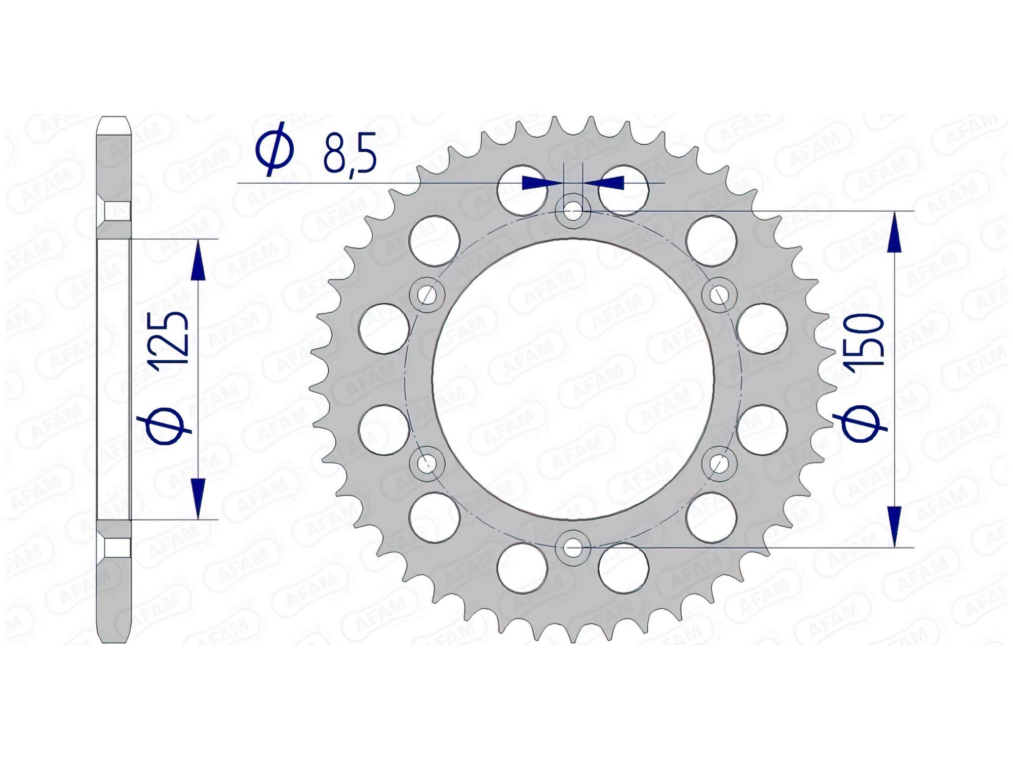 AFAM Couronne aluminium 41 dents KTM / Husqvarna