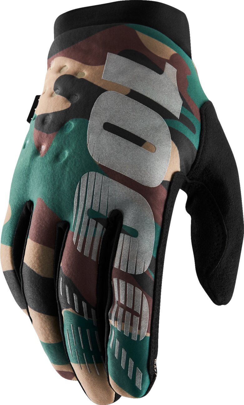 Gants 100% Brisker militaire/noir XXL