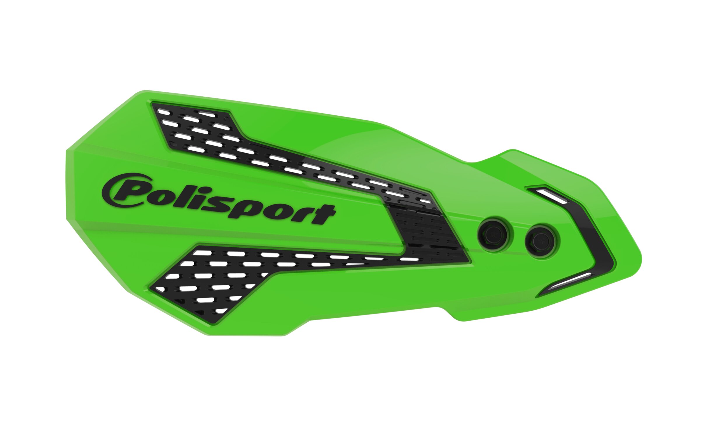 Polisport 8308200040 - Paramani Mx Flow 1 Punto Di Fissaggio Mx-Style In Plastica Con Kit Di Montaggio Incluso Compatible Con Motocicletas Kawasaki En Color Verde/Nero-image