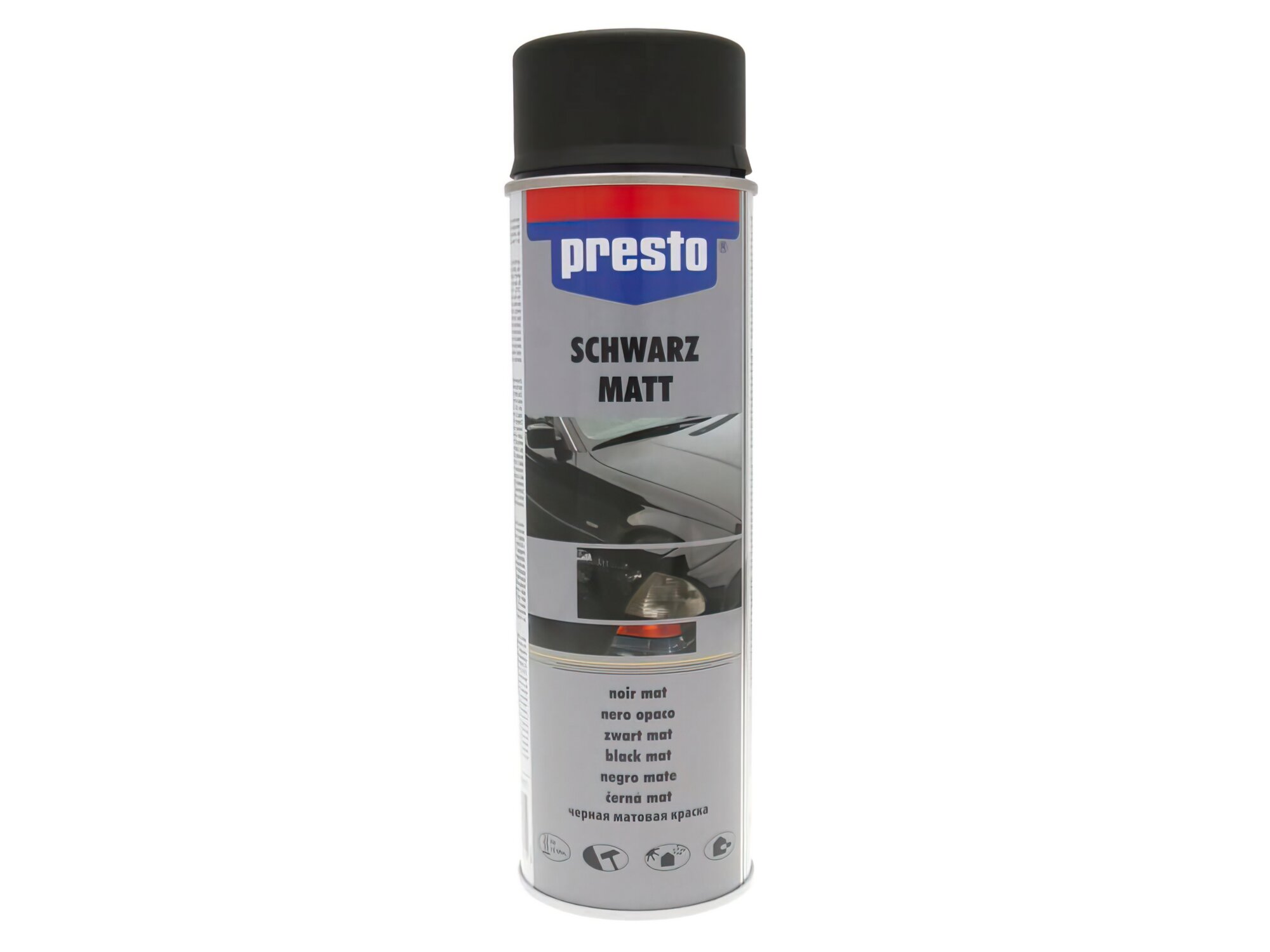 Presto Bombe de peinture Rallye noir mat 500ml (Aérosol)