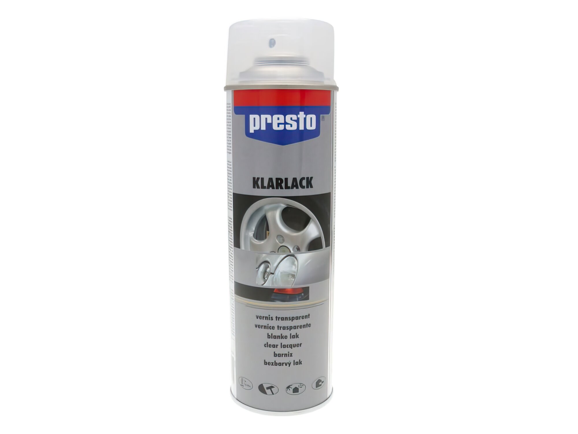 Vernis transparent jantes Presto 500ml (Aérosol)