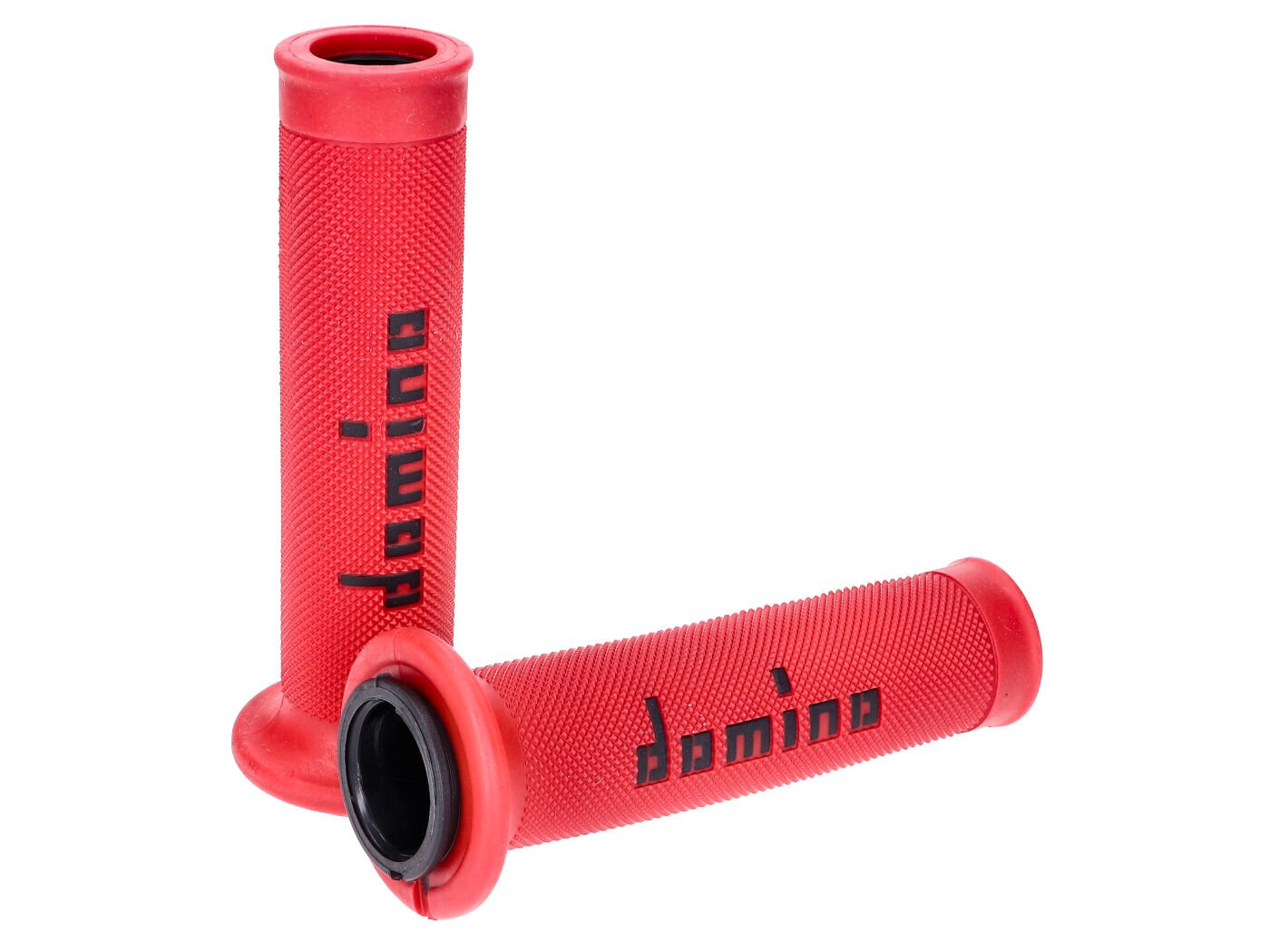 Poignées Domino A010 On-Road rouge / noir (extrémité ouverte)