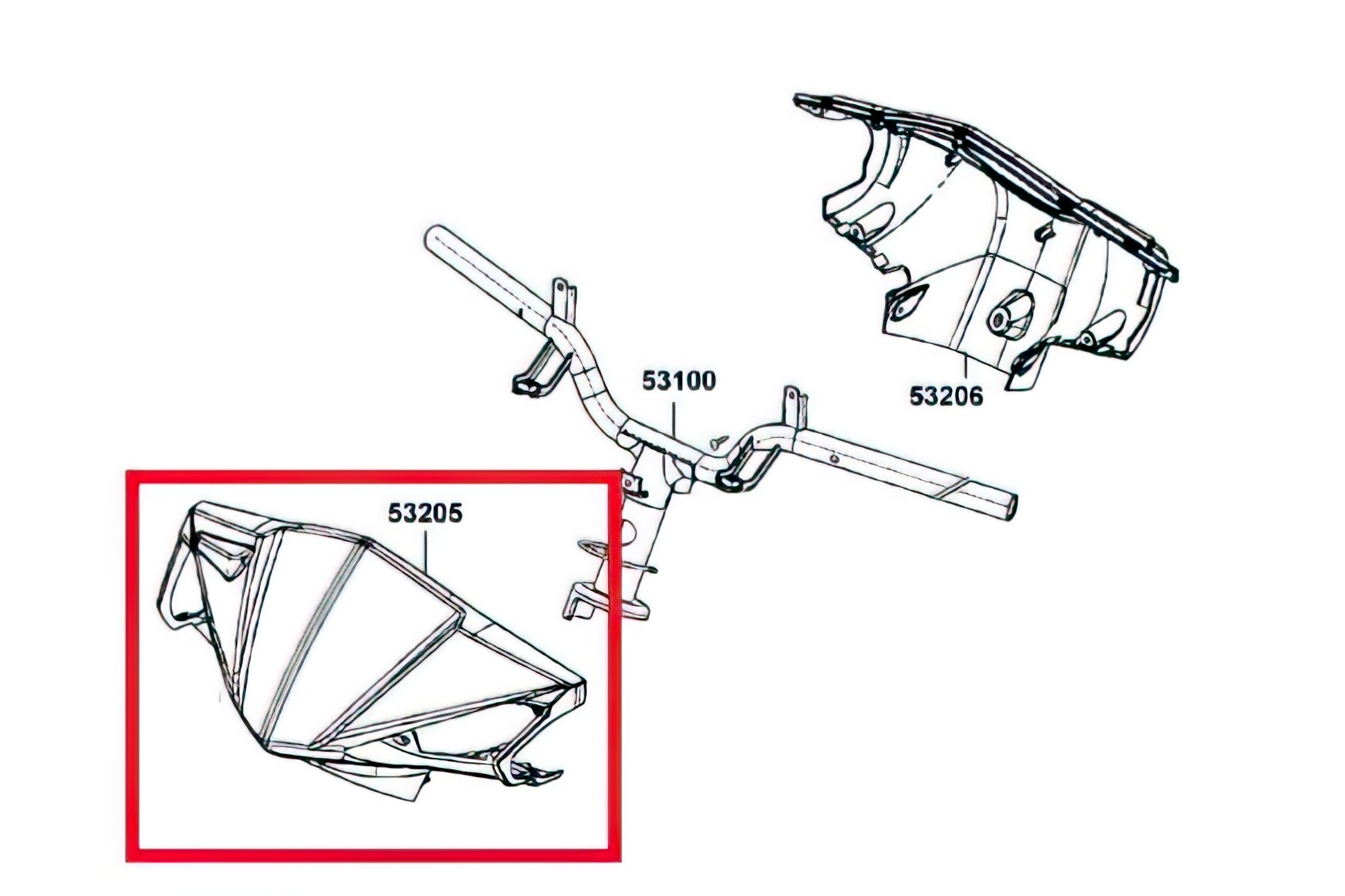 Couvre guidon avant - pièce origine Kymco Agility RS 50cc