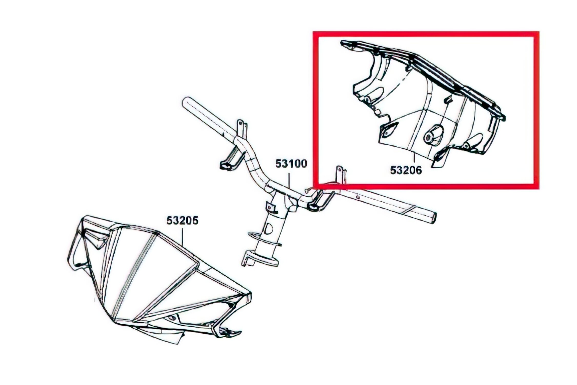 Couvre guidon arrière - pièce origine Kymco Agility RS 50cc