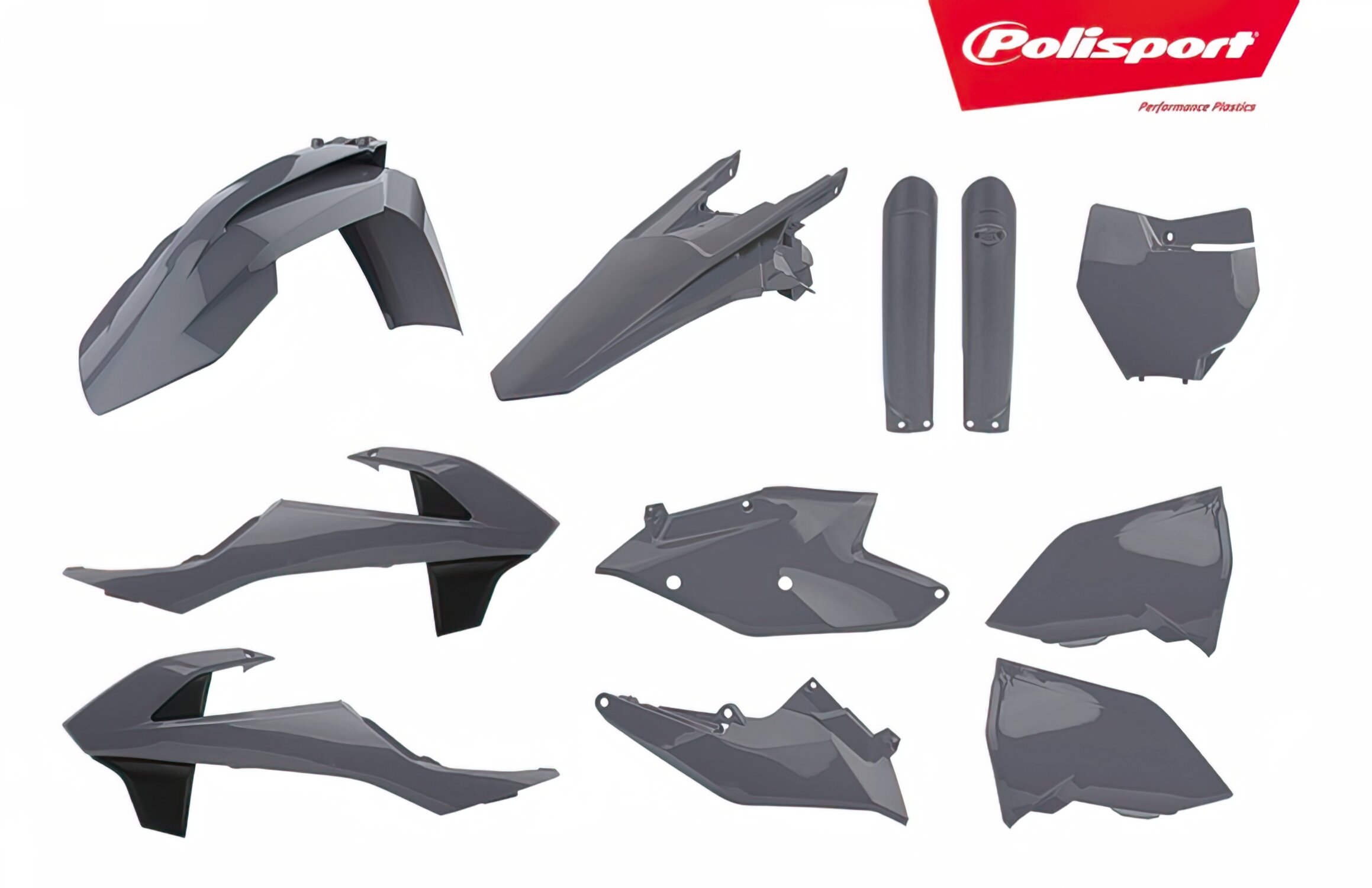 Polisport 90825 Mx Plastic Replica Kit Per Chi Cerca La Qualità Oem Per Moto Ktm In Colore Grigio Nardo-image