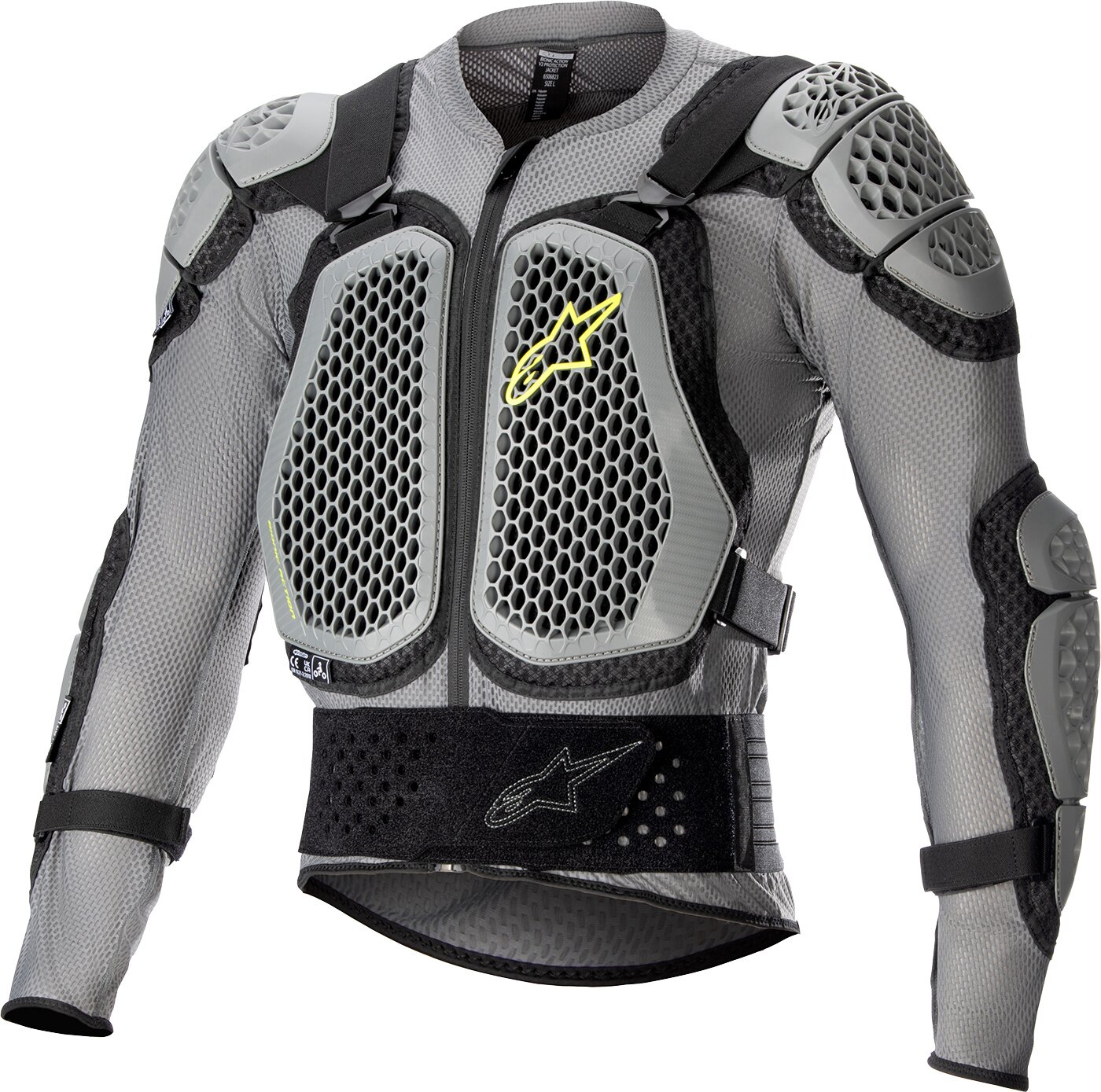 Gilet intégral Alpinstars Bionic Action V2 gris/noir/jaune fluo 2XL
