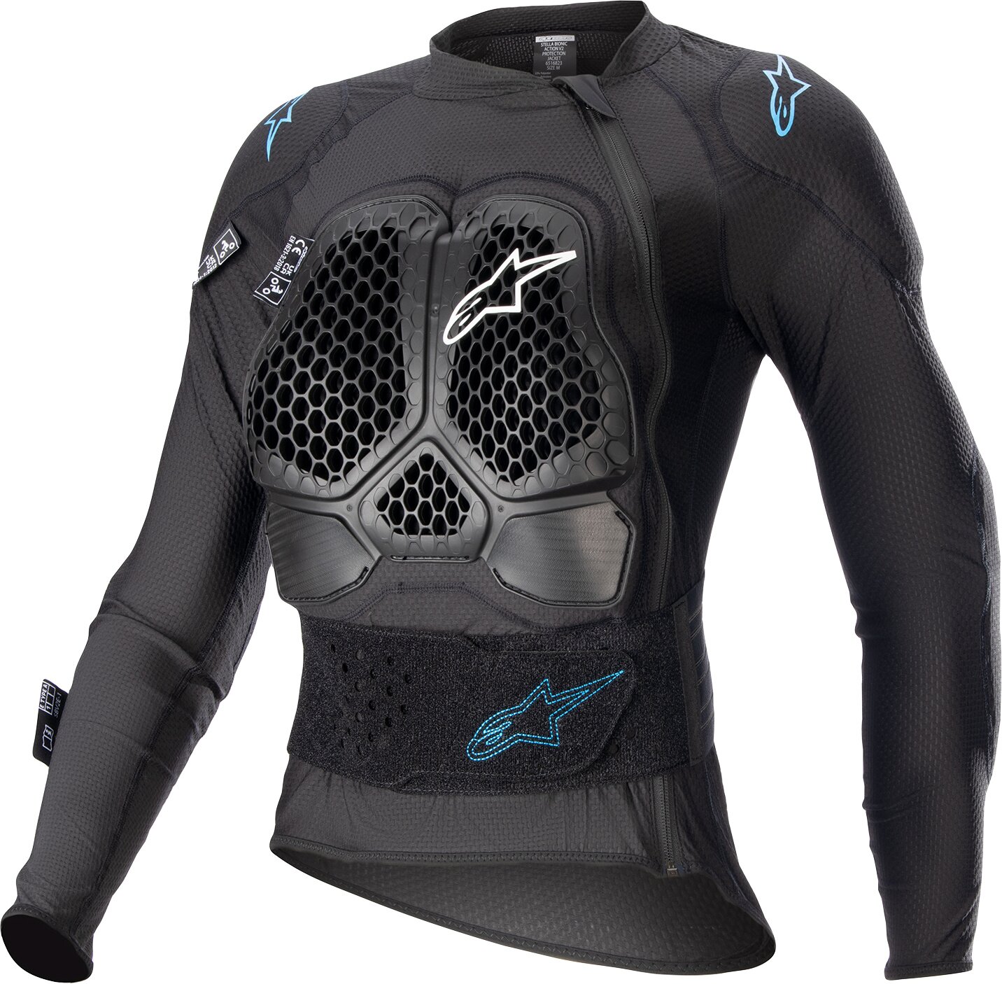 Alpinestars Giacca Prottetiva 4W Stella Bionic Action V2 Nero/Turchese L