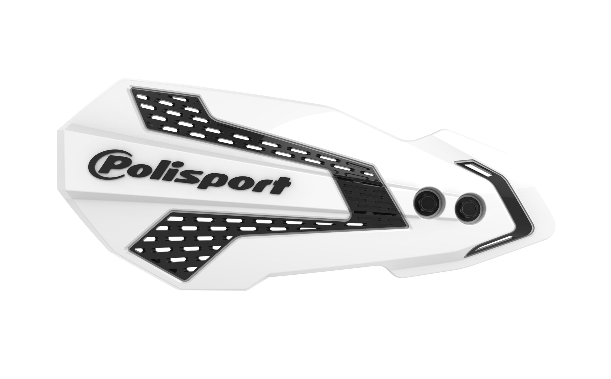 Polisport 8308200020 - Paramani Mx Flow 1 Punto Di Fissaggio Mx-Style In Plastica Con Kit Di Montaggio Incluso Compatible Con Motocicletas Honda En Color Bianco/Nero-image