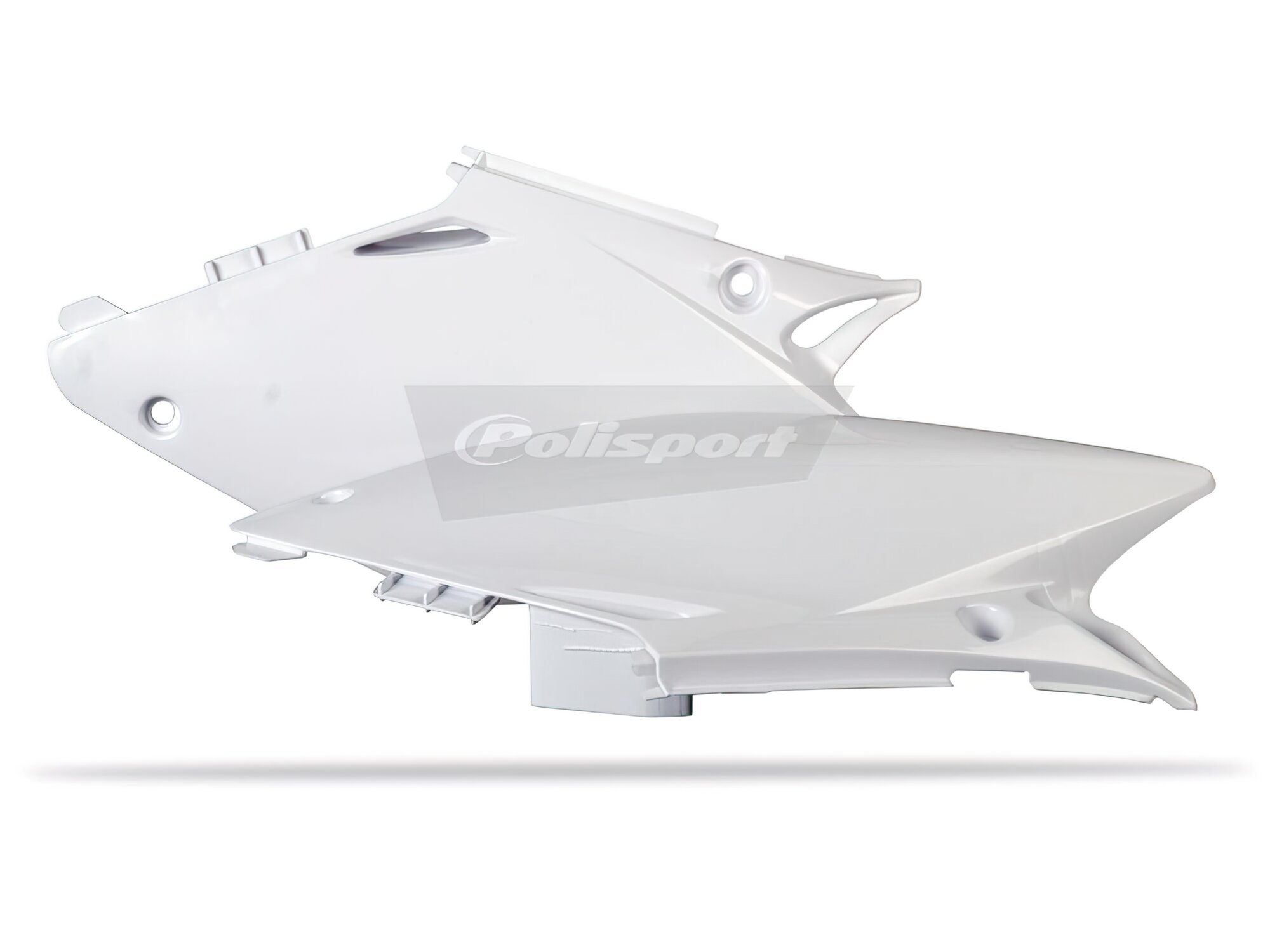 Plaques LatÃ©rales POLISPORT Type Origine Blanc - Honda 125 / 250 CR-R