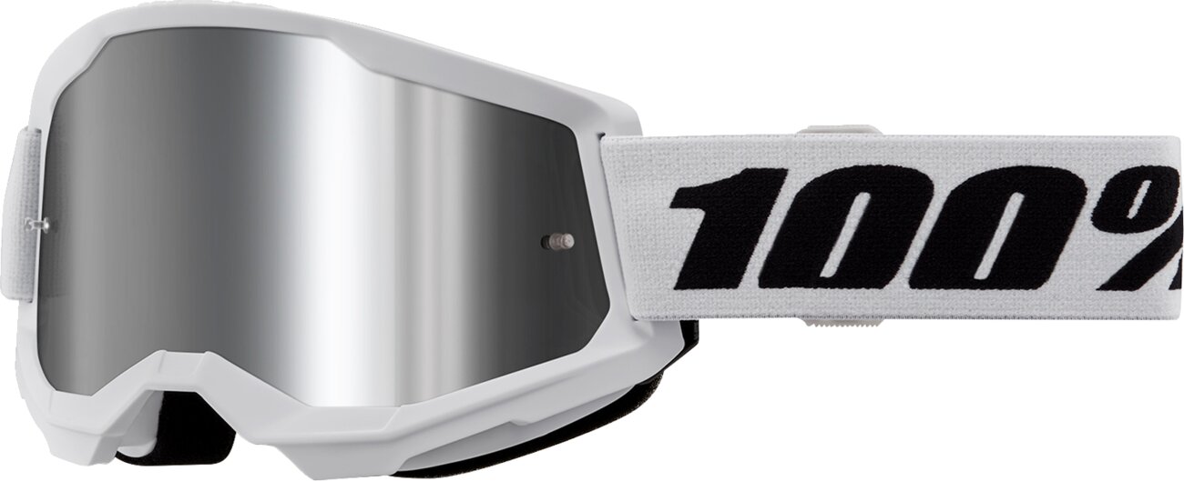 100% Masque Strata 2 blanc écran argent miroir