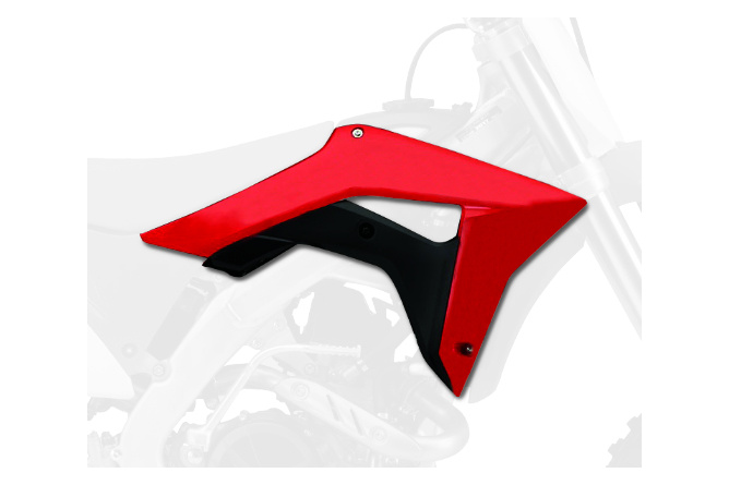 Ouïes de radiateur Polisport couleur origine rouge Honda CRF 250 / 450