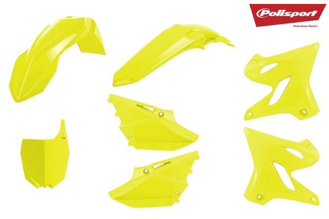Kit plastique Polisport jaune fluo Yamaha YZ125 / 250