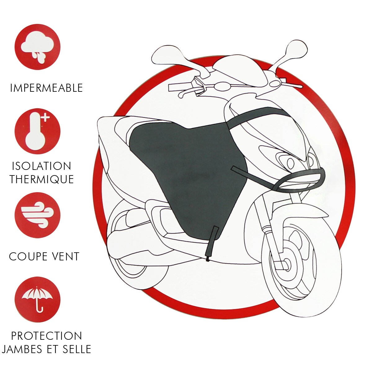 Tablier couvre jambes Scooter et Maxiscooter