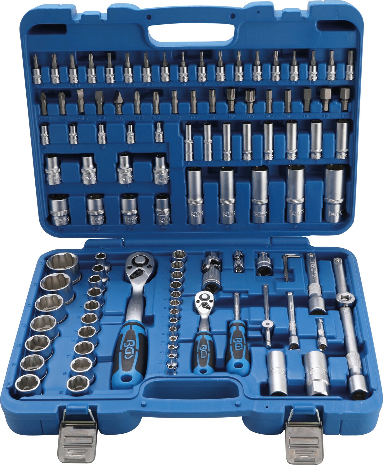 Coffret de Douilles à profil ondulé BGS 6,3 mm (1/4") 12,5 mm (1/2") 108 pièces