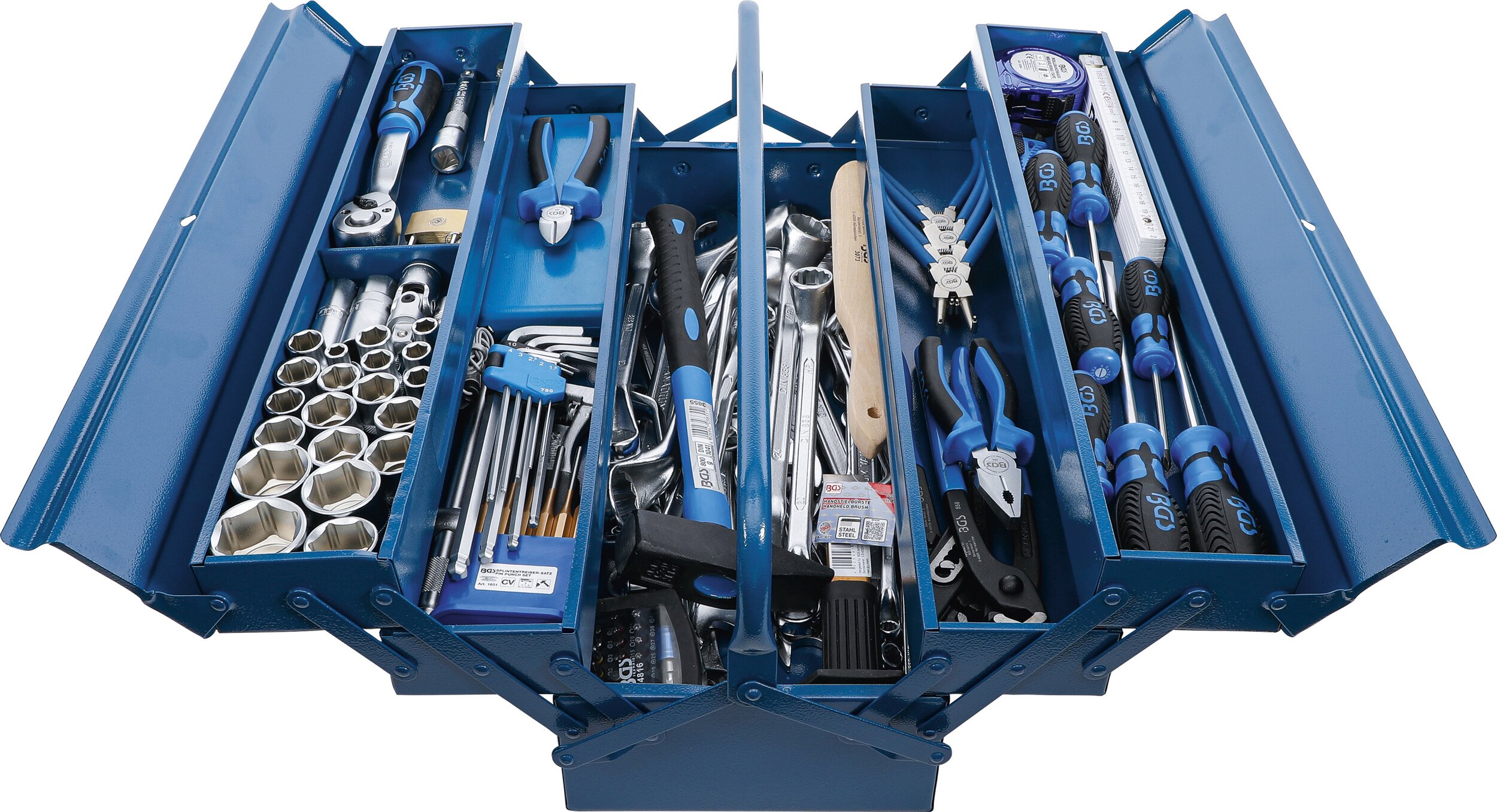 Caisse à outils métallique avec assortiment d’outils BGS 137 pièces