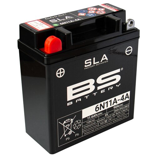 Batterie BS Battery SLA 6N11A-4A 6V 11,6Ah activÃ©e usine