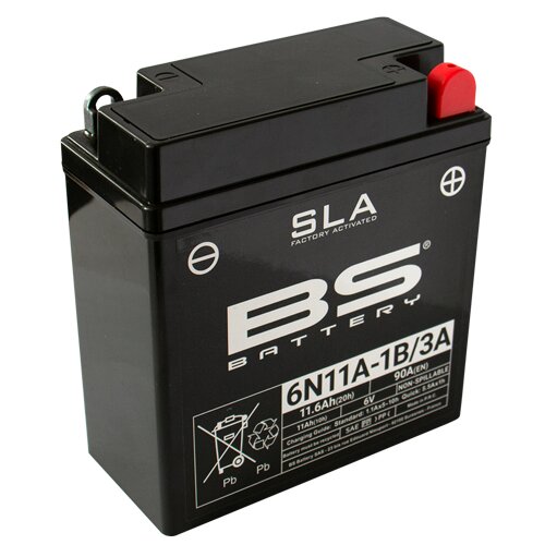 Batterie BS Battery SLA 6N11A-1B/3A 6V 11,6Ah activÃ©e usine