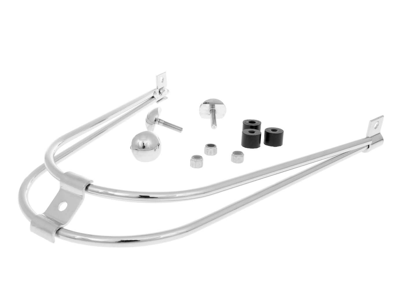 Pare-chocs de tablier avant Buzzetti chromé Piaggio Liberty 50 / 125 / 150