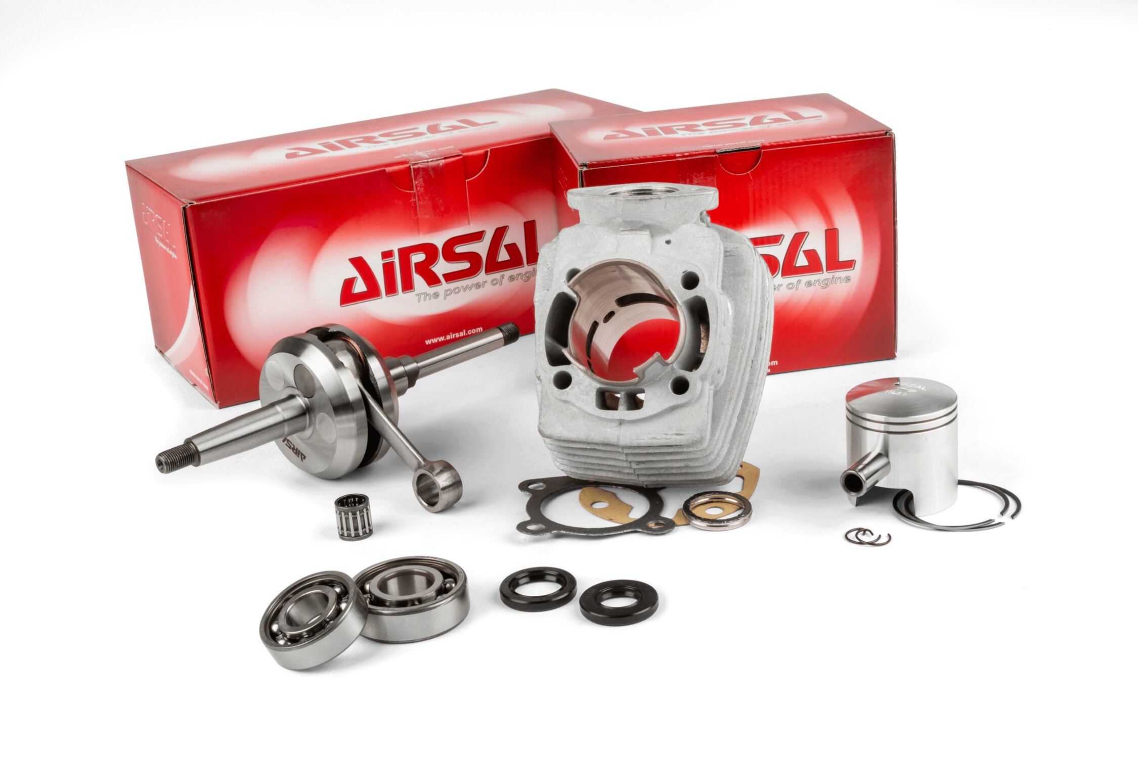 Airsal Pack cylindre - vilebrequin T6 Racing 65 Peugeot 103 (gros cône)