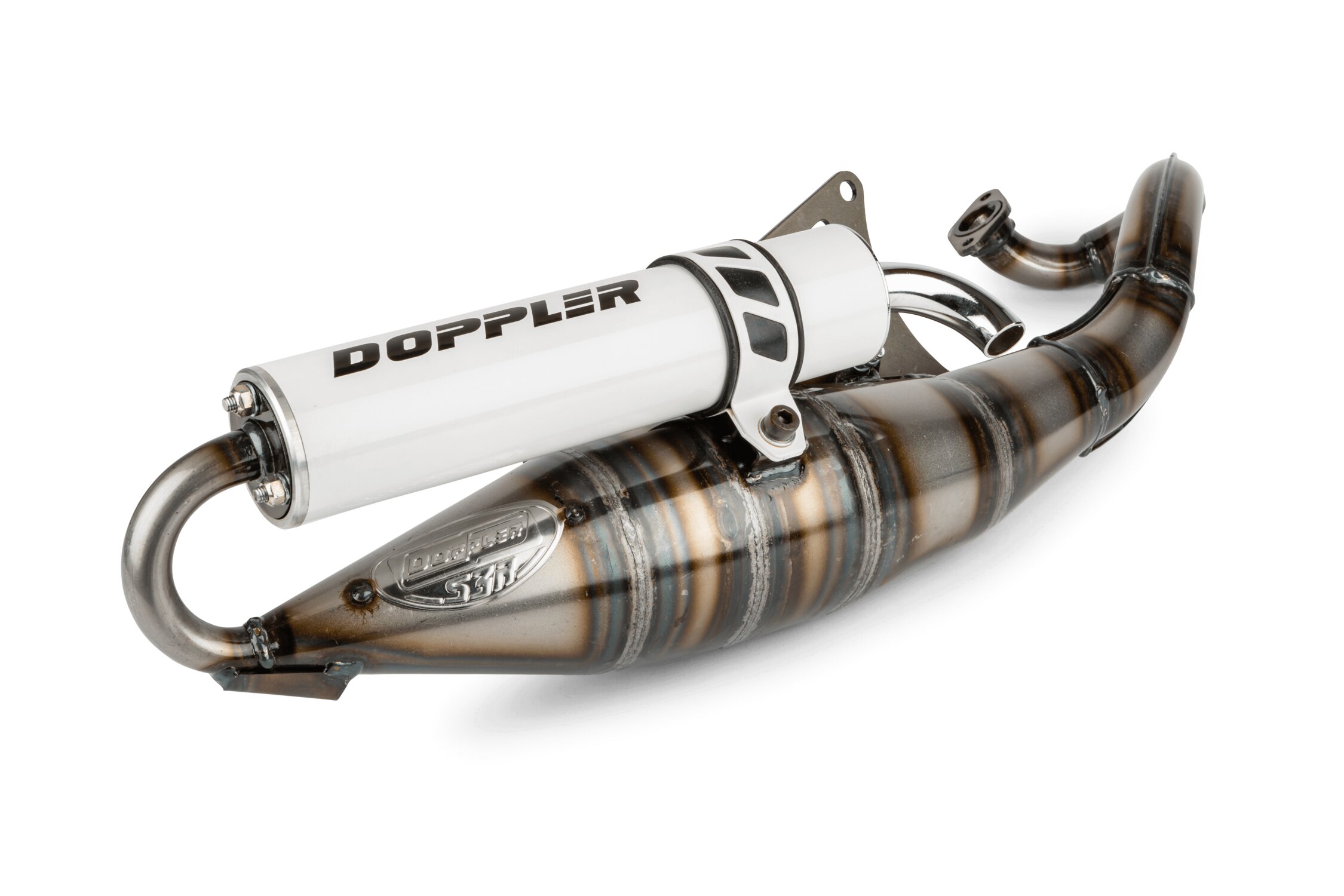 Pot d'échappement Peugeot Kisbee Doppler S3R Blanc