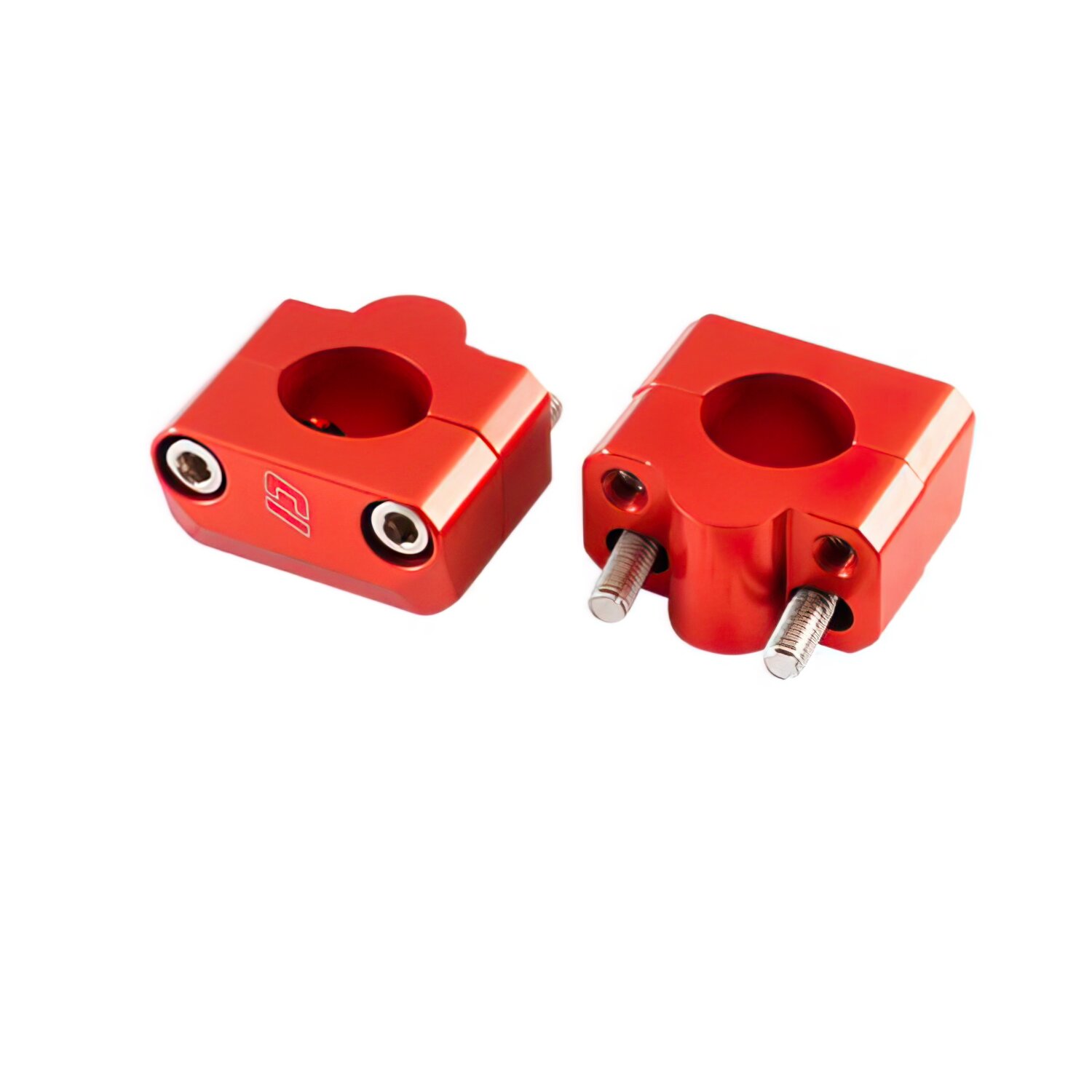 Pontets de guidon D.28,6mm Doppler alu rouge