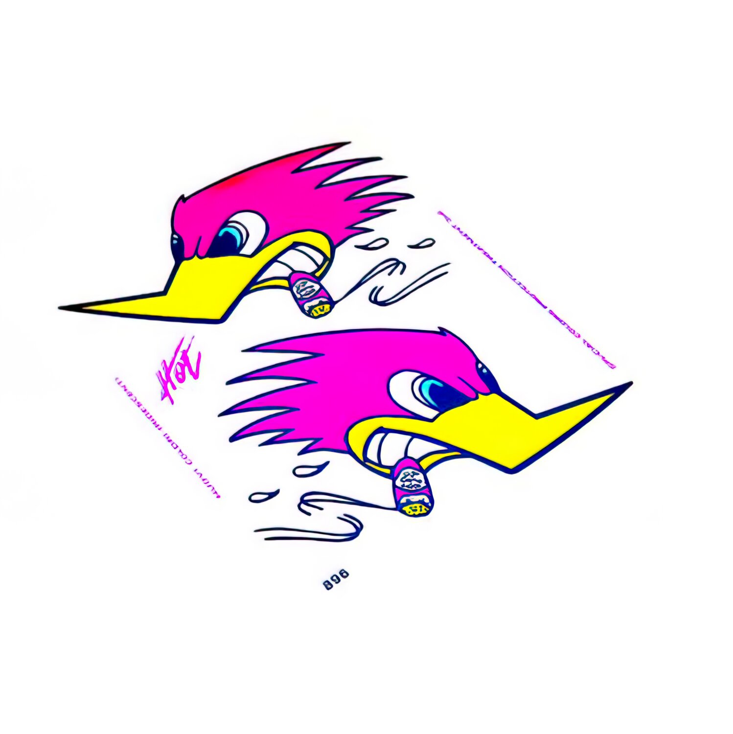 Autocollant Woodpecker 14x16cm