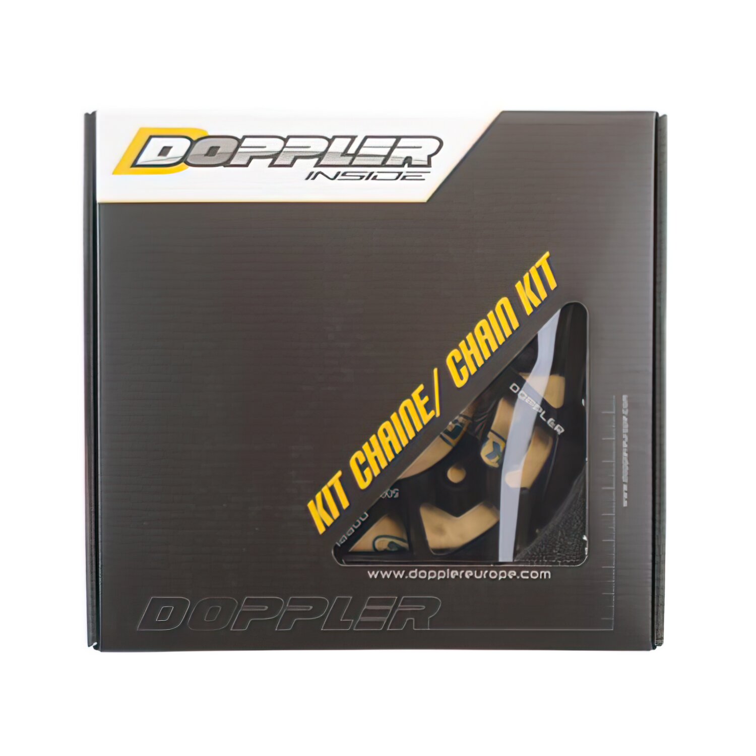 Kit chaîne Alu noir 13x53 - 420 Doppler Rieju MRT / Yamaha DT