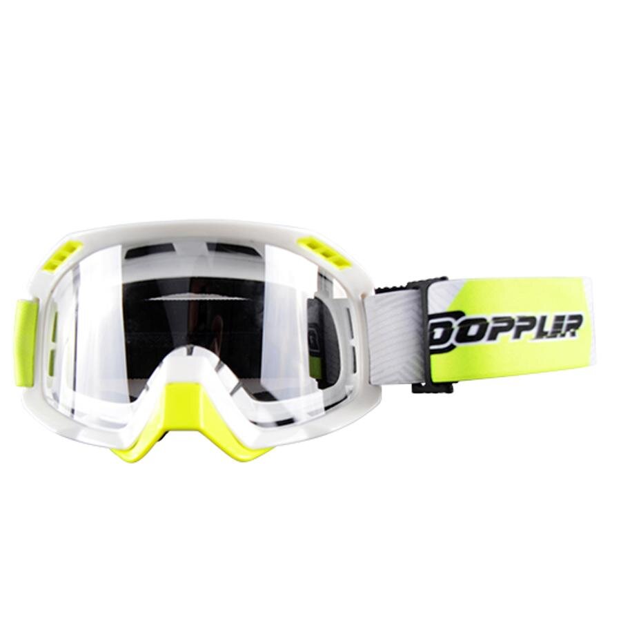 Masque cross Doppler avec deux écrans Blanc / Jaune