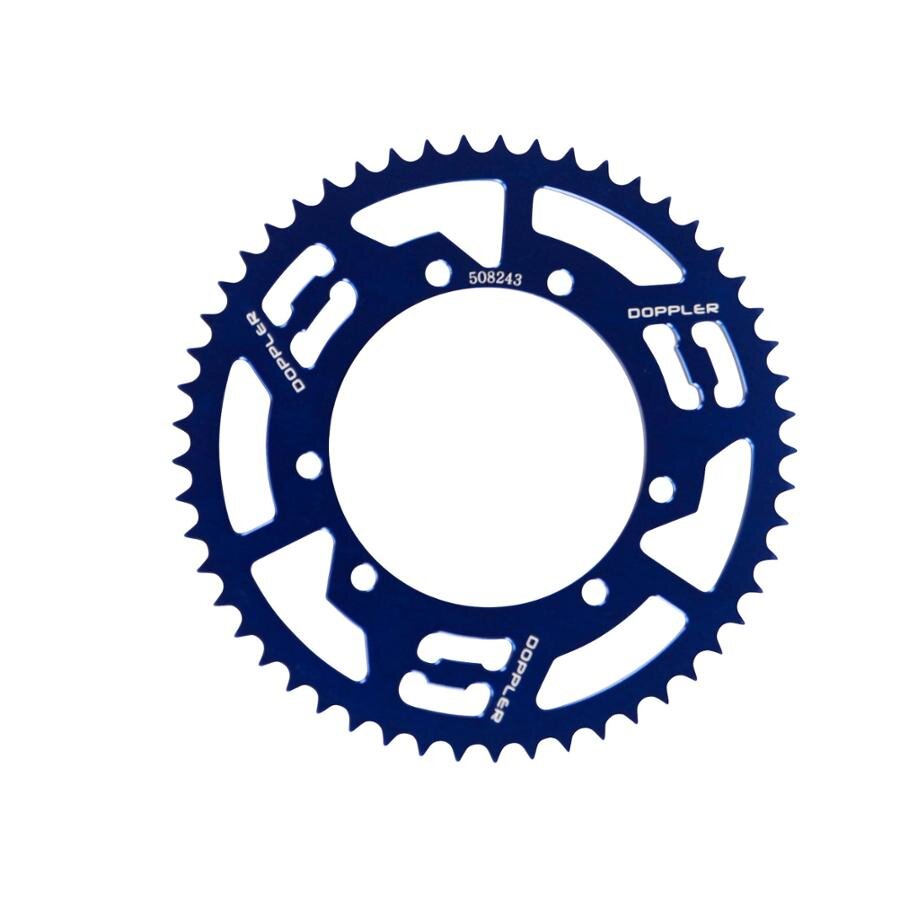 Couronne 53 dents - 428 Doppler alu CNC Bleu Sherco Enduro 50