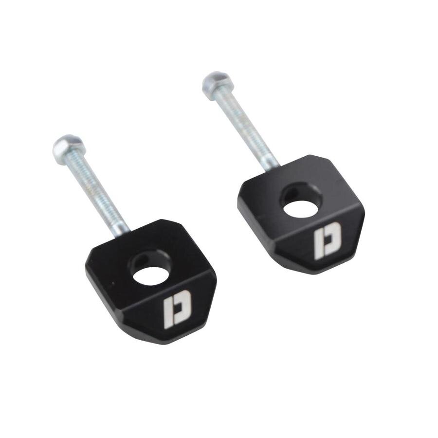 Tendeur de chaîne axe de roue 15mm Doppler Alu CNC Noir Derbi / Gilera / Aprilia