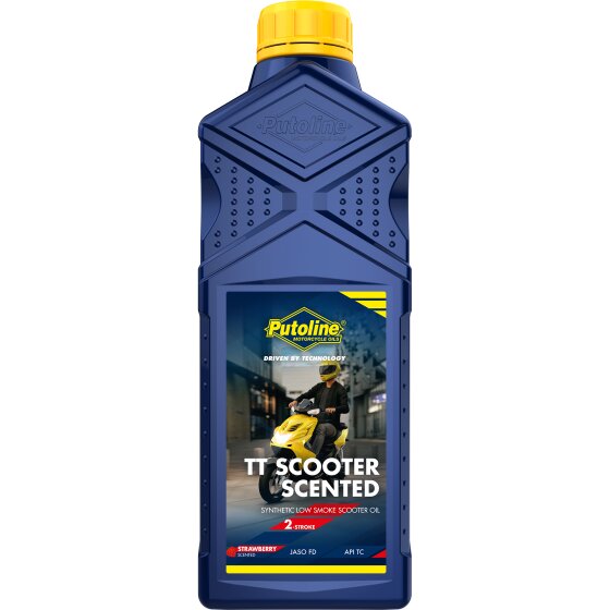 Huile moteur 2 temps Putoline Scooter TT semi synthétique fraise 1L