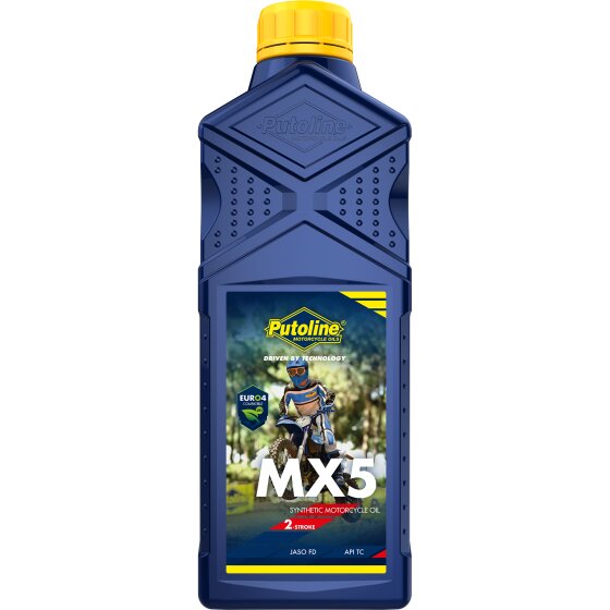 Huile moteur 2 temps Putoline MX5 synthétique 1L
