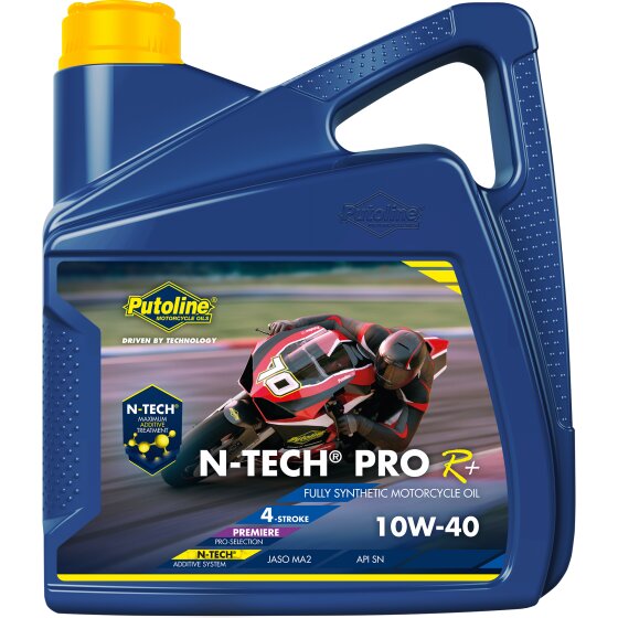Huile moteur 4 temps 10W40 Putoline N-Tech Pro R+ 100% synthétique 4L