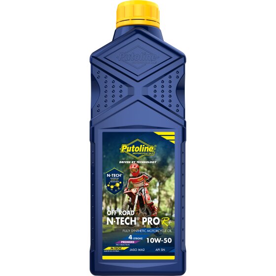 Huile moteur 4 temps 10W50 Putoline Off Road N-Tech Pro R+ 100% synthétique 1L