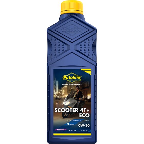 Huile 0W30 Putoline Scooter 4T+ECO 100% synthèse 1L