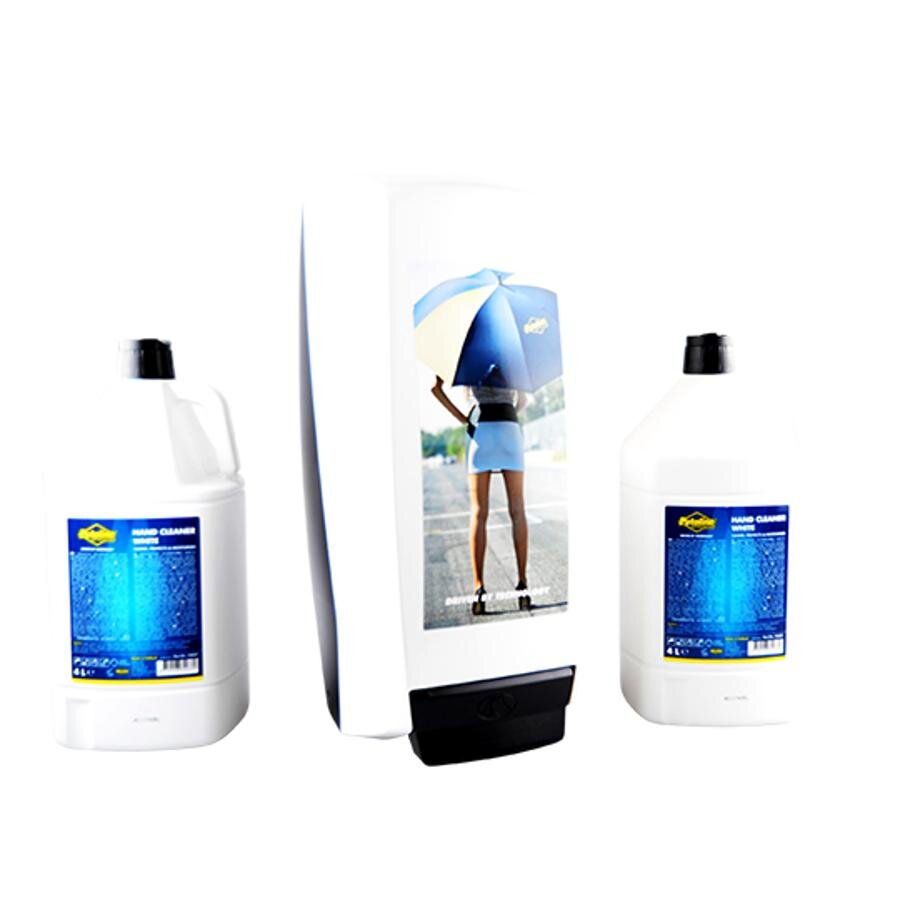 Nettoyant mains Putoline Hand Cleaner White support mural et nettoyant 2x 4L