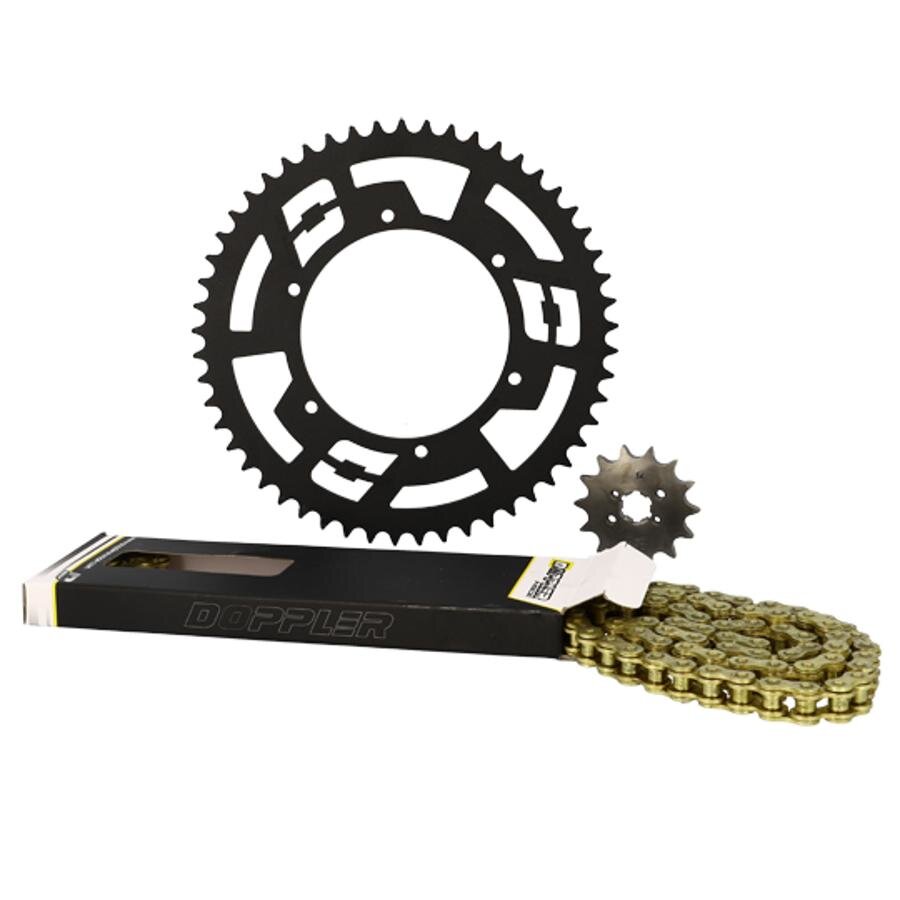 Kit chaîne acier Doppler 14x53 - 420 Origin Aprilia SX 50