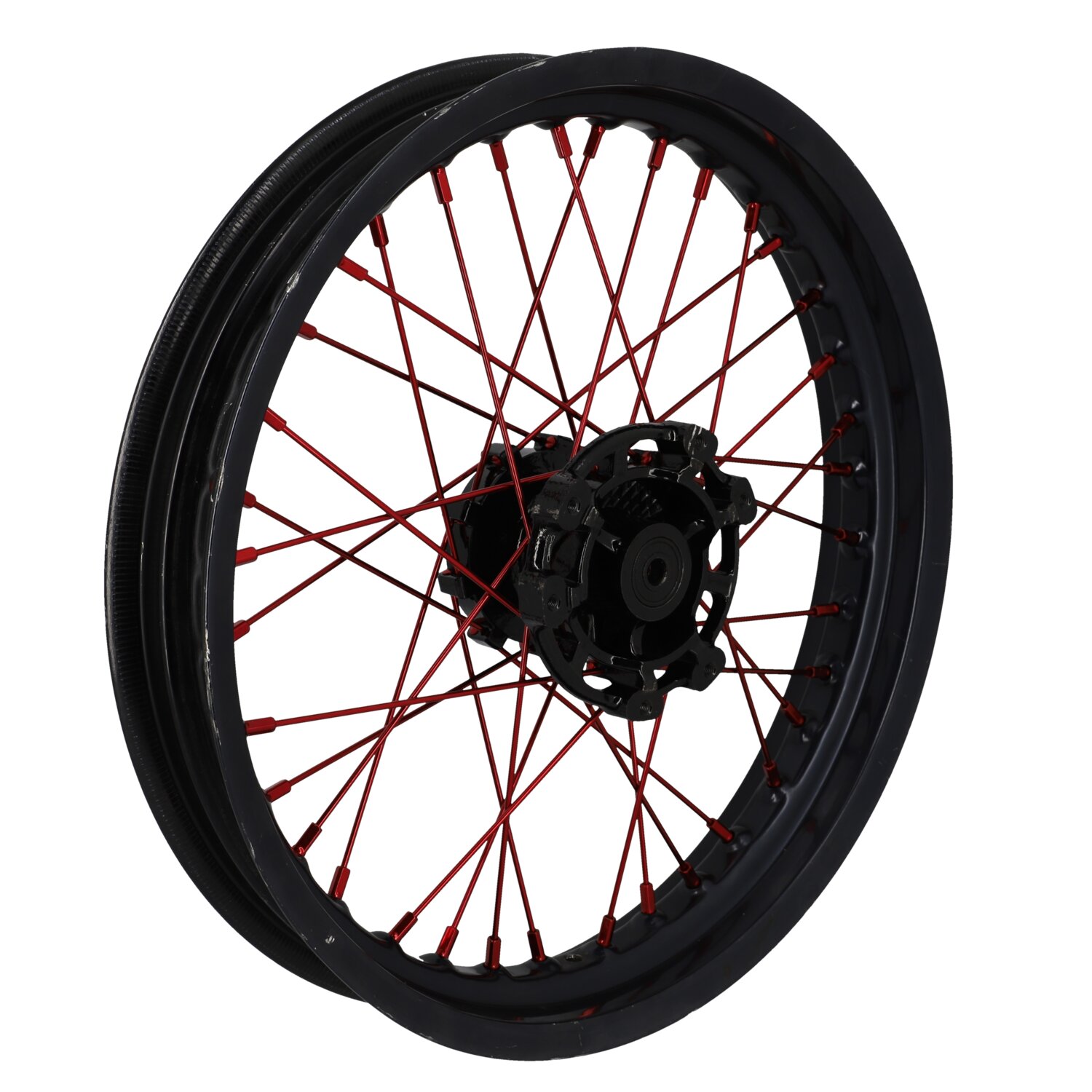 Rayon de jante arrière Derbi Senda Doppler Rouge L. 195mm x18 et L. 199mm x18