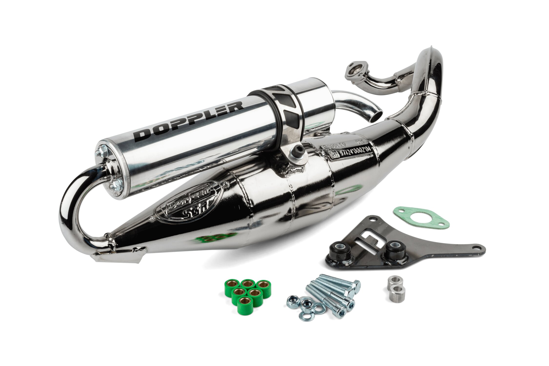 Pot d'échappement Peugeot Kisbee Doppler S3R Chromé