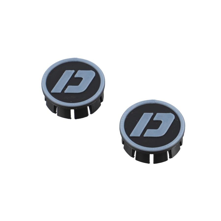 Bouchon de cadre Doppler Derbi Senda noir / gris (x2)