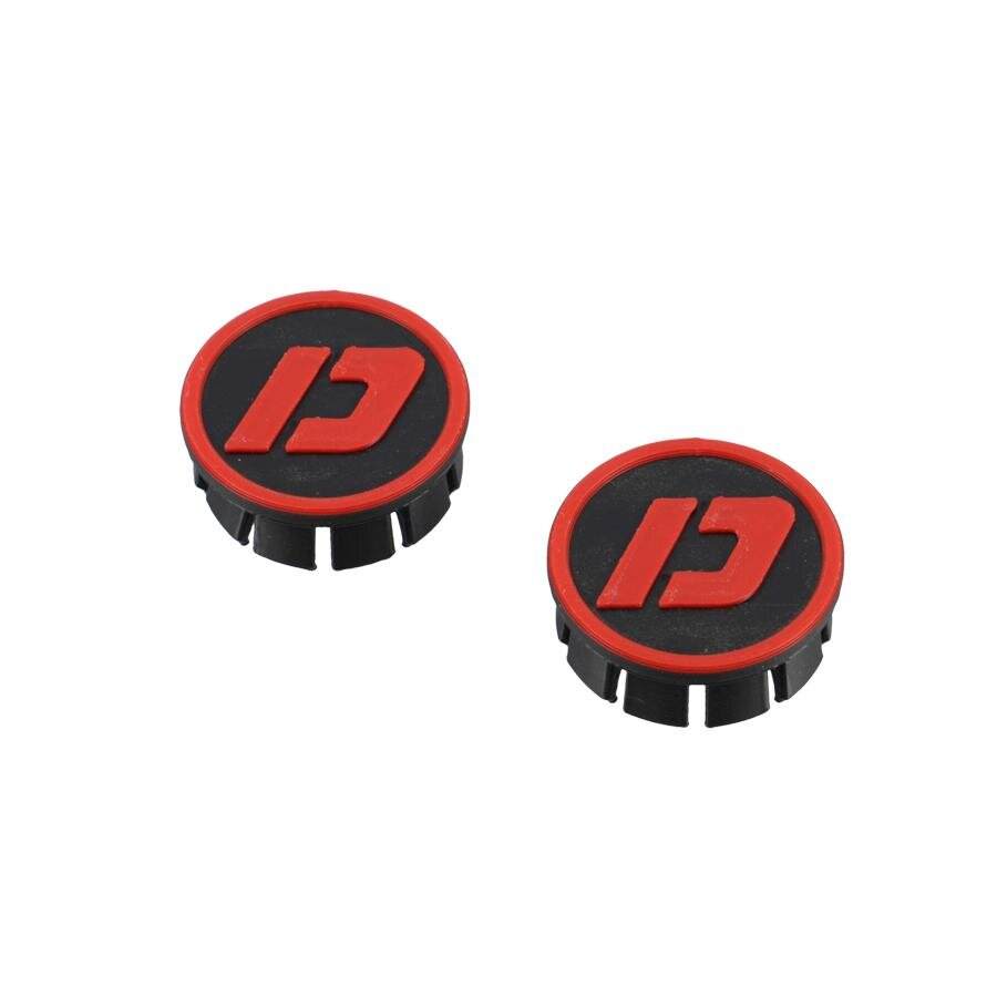 Bouchon de cadre Doppler Derbi Senda noir / rouge (x2)