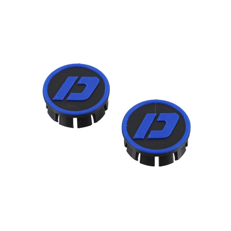 Bouchon de cadre Doppler Derbi Senda noir / bleu (x2)