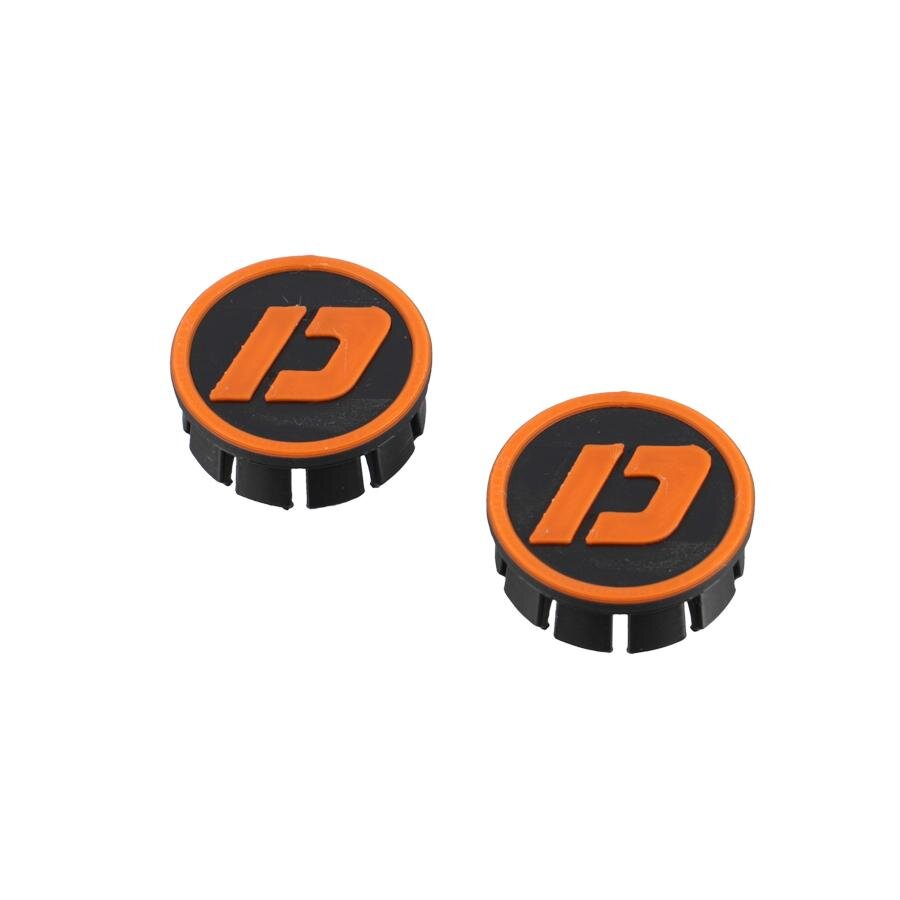 Bouchons de cadre Doppler noir/orange Derbi Senda