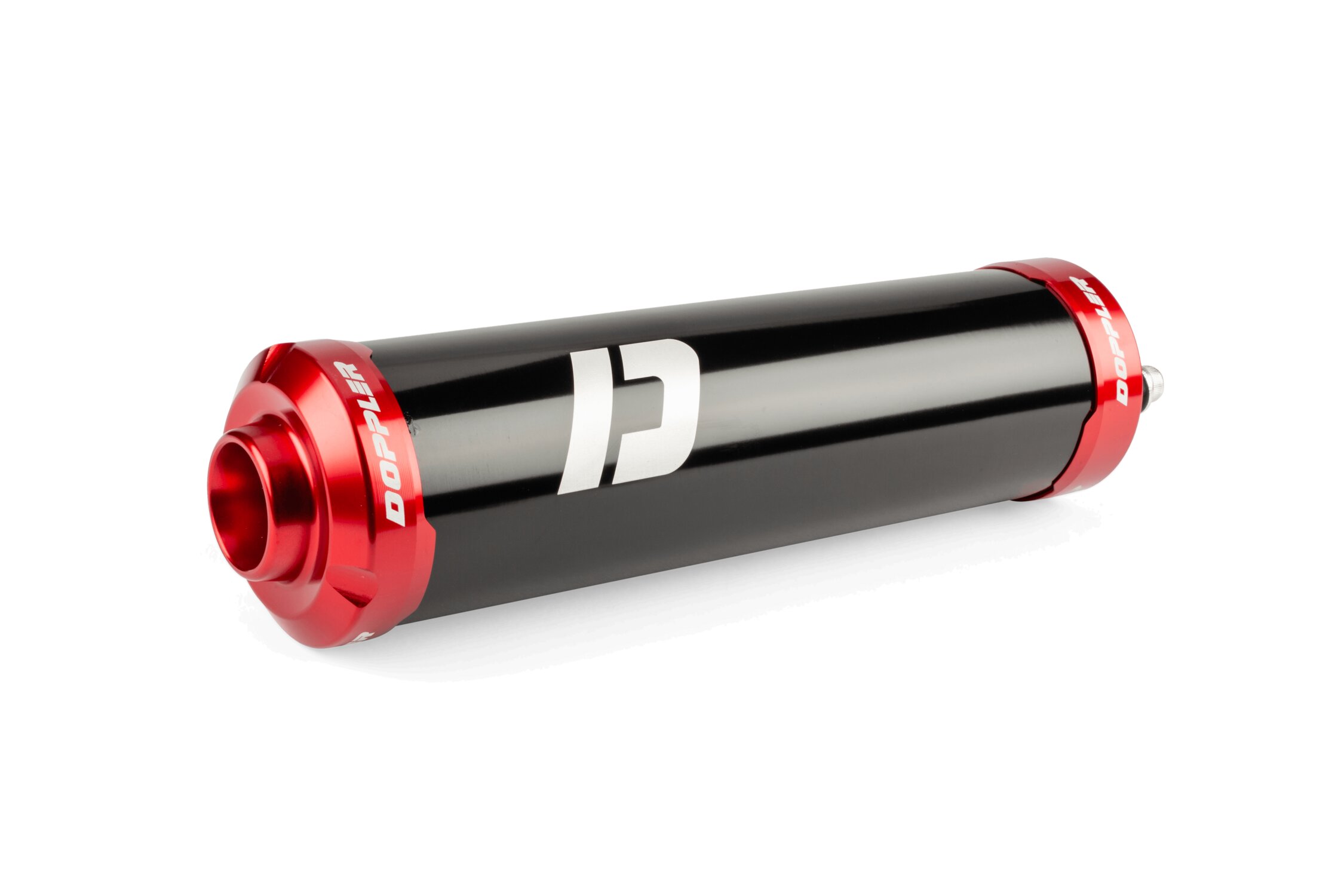 Silencieux universel moto 50 Doppler noir / rouge