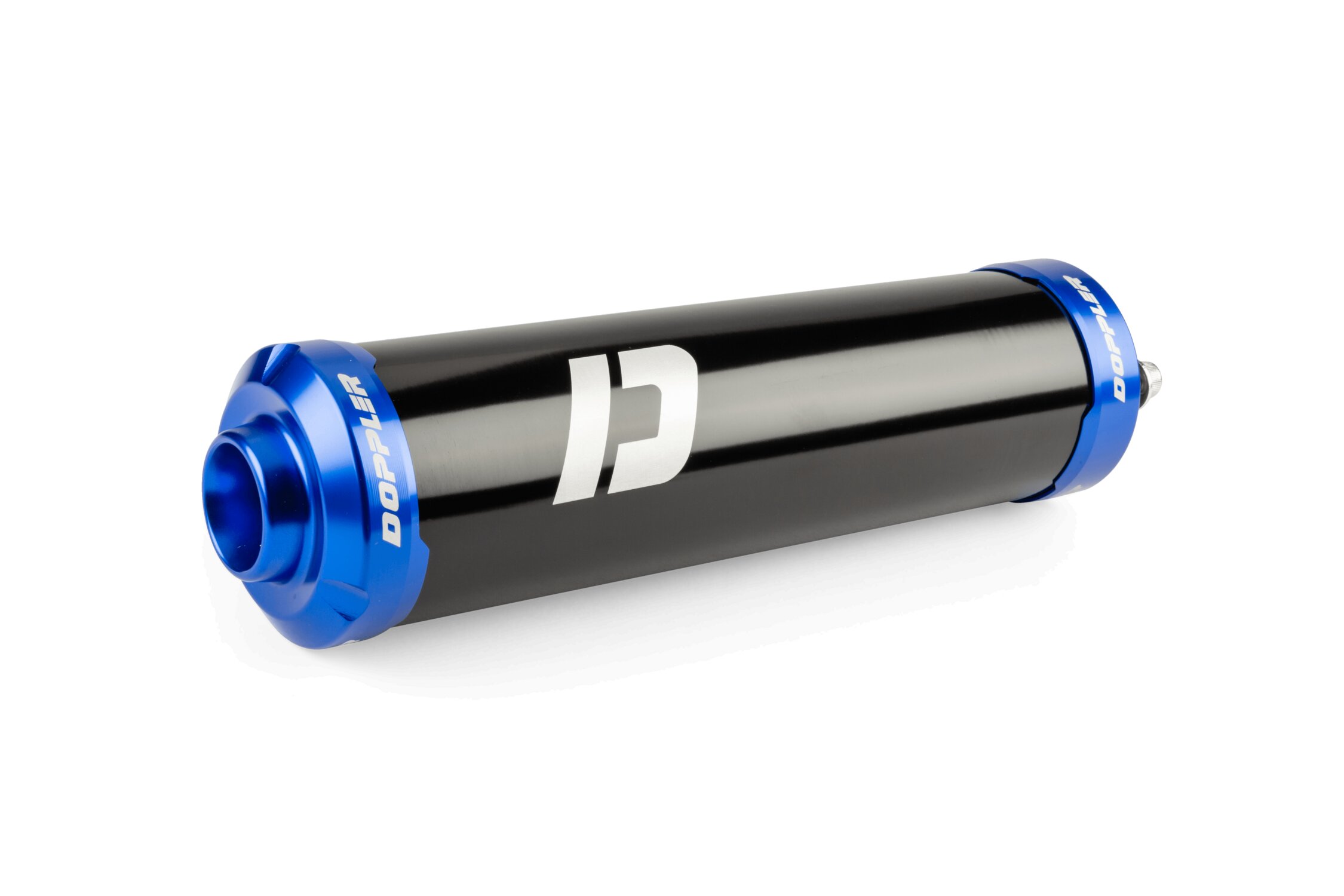 Silencieux universel moto 50 Doppler noir / bleu
