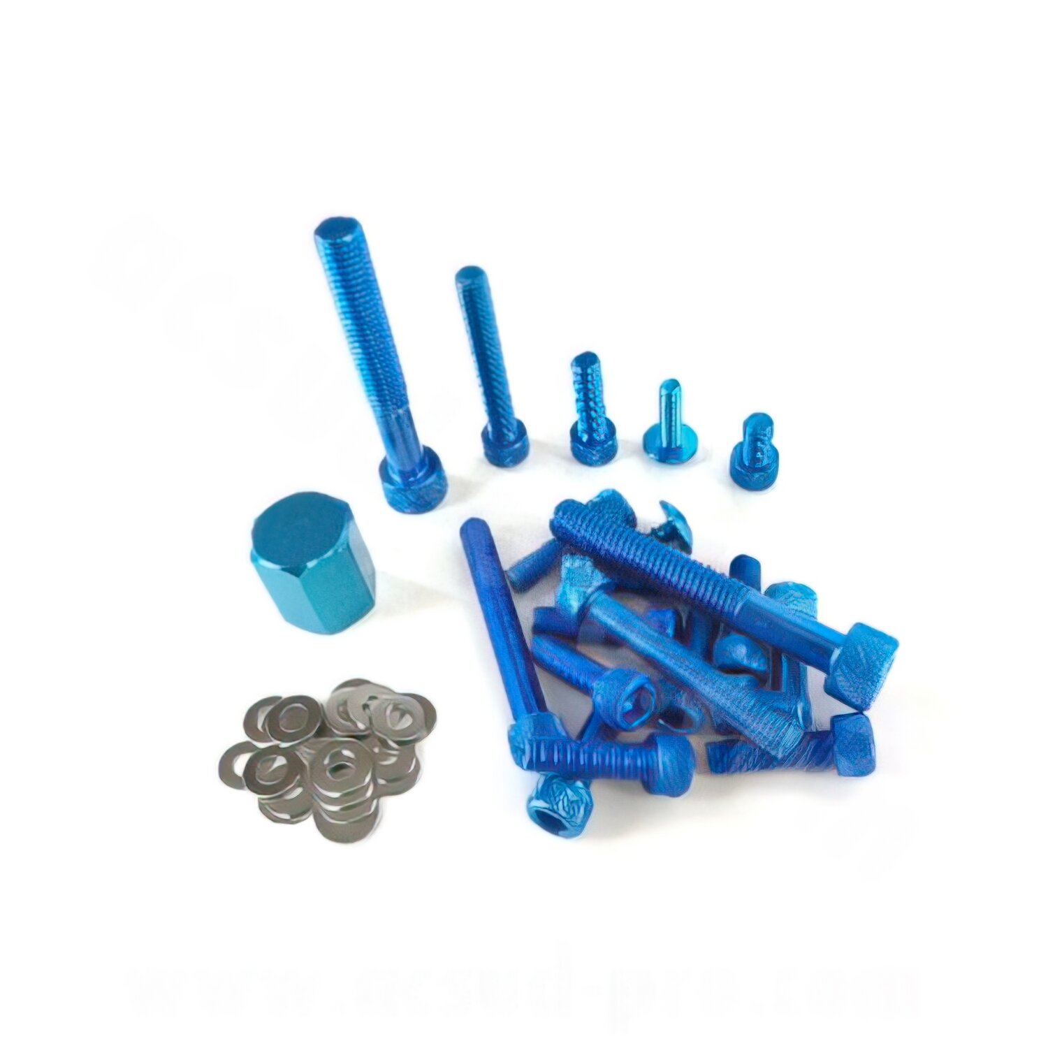 Kit vis déco carénage bleu anodisé MBK Booster/Yamaha BW's