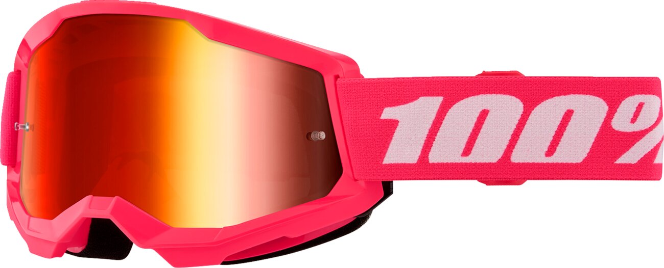 Maschera Cross 100% Strata 2 Rosa Specchio Rosso